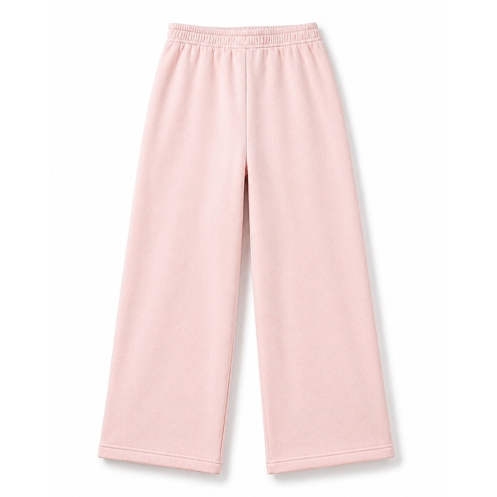 Chrome Riot Womens Pink Wide Leg Sweatpants Drawstring Fleece Joggers Size M